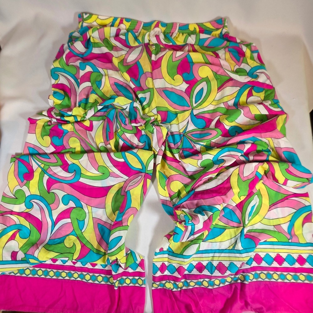 Tara Grinna‎ Multi-Color Psychedelic 3-Piece Swimsuit Set Women XL 60s Retro - Picture 3 of 5